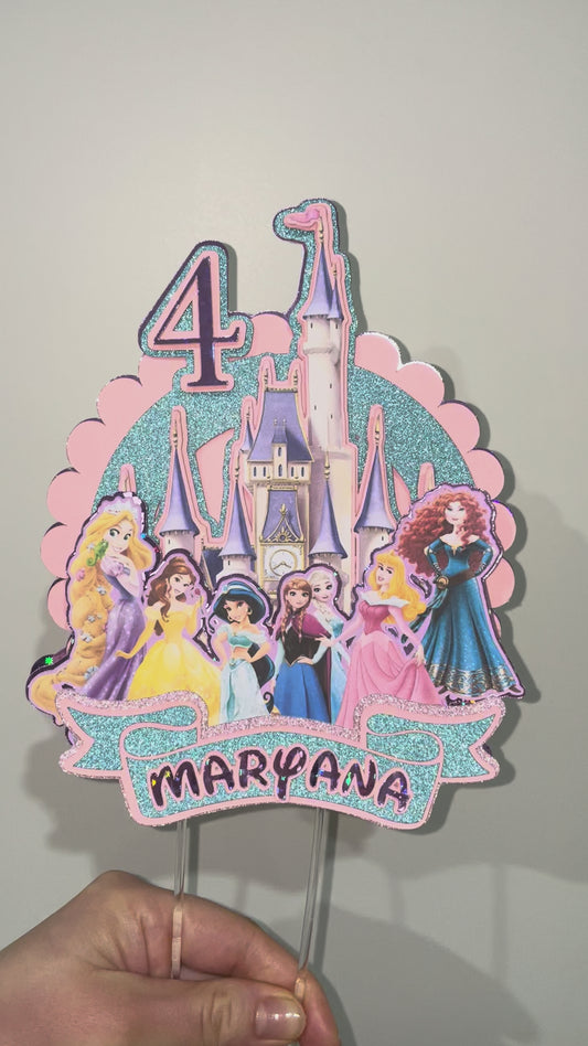 Princesses - Personalised Cake Topper